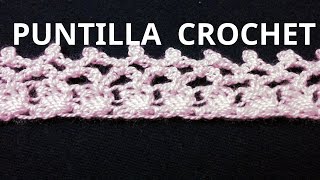 PUNTILLA en tejido crochet o ganchillo n° 27 tutorial paso a paso Moda a Crochet [upl. by Walliw469]