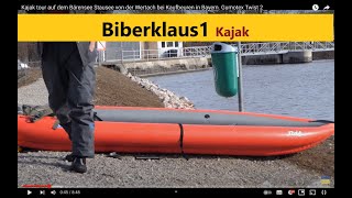 Kajak Tour auf dem Bärensee Stausee von der Wertach bei Kaufbeuren in Bayern Gumotex Twist 2 [upl. by Leirza]