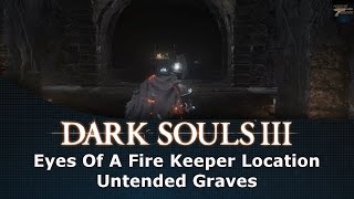 Dark Souls III Eyes Of A Fire Keeper Location Untended Graves [upl. by Taite931]