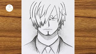 How to draw Sanji  One Piece step by step  How to draw anime  Easy drawing for beginners [upl. by Sille988]