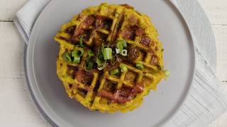 Salami and Sweet Potato Waffles  DOrsogna Recipe [upl. by Leiva]