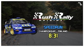 Rush Rally Origins Speedrun  Championship  Finland 831 [upl. by Cruickshank]