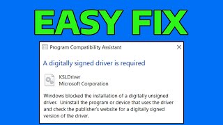 How To Fix Windows Requires a Digitally Signed Driver [upl. by Ashley]