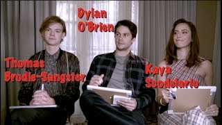 Maze Runner The Death Cure Cast Interview Dylan OBrien Kaya Scodelario Thomas BrodieSangster [upl. by Dewhurst]