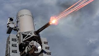 US Extremely Powerful CIWS Phalanx Live Fire Test in Middle of the Ocean [upl. by Prue]