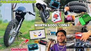 Full Modified Splendor😍  Worth 6000₹ Only😱  Splendor Modified On Cheapest Price🔥 [upl. by Enicul]