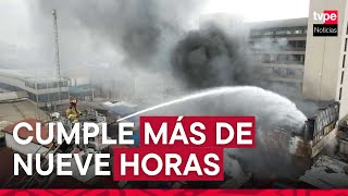 Incendio en Mesa Redonda se cumplen más de 9 horas del siniestro y aún no ha sido controlado [upl. by Tnomed]