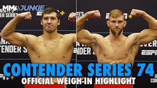 Dana Whites Contender Series 74 WeighIn Highlights No Misses for Week 8 [upl. by Rabassa]