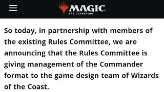 WOTC Takes over Commander mtg [upl. by Chrissy]