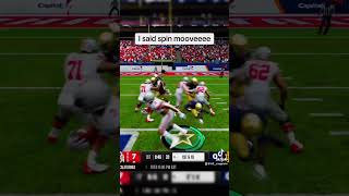 I SAID SPIN MOOVEEEE🤣 trending viral shorts funny ncaa25 collegefootball25 cfb25 [upl. by Navillus]