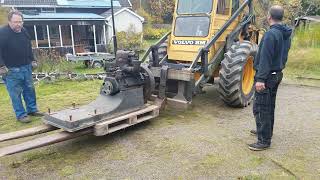 Old generator set is loaded on a truck [upl. by Washko]