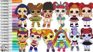 LOL Surprise Makeover Coloring Book Compilation Disney Princess Powerpuff Girls Monster High DC Girl [upl. by Besse]