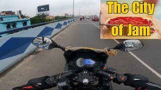 Kolkata  The City of Jam  GoPro Hero 9 Moto vlog Kolkata  Pulsar 220F Ride and Moto vlog [upl. by Mayes]