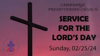 Worship Service for February 25 2024  Second Sunday in Lent [upl. by Islaen]