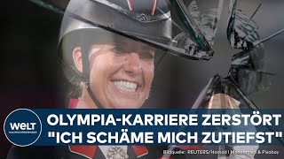 OLYMPIA IN PARIS Skandal Charlotte Dujardin schlägt Pferd 24 Mal in einer Minute – OlympiaAus [upl. by Mannuela]