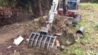 Takeuchi TB016 Land Rake by Evans amp Reid [upl. by Columbyne]