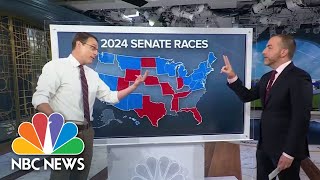 Steve Kornacki and Chuck Todd give an early look at the 2024 Senate map [upl. by Naillij]