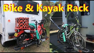 Motor Bike Rack or Carrier for Honda 125 Trail and Kayak  I carry them on my RV [upl. by Ilka894]