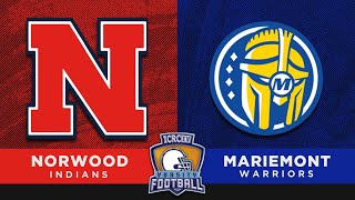 Norwood vs Mariemont Football 83024 [upl. by Cochran]