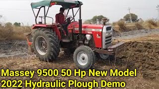 Massey Ferguson 9500 50 Hp New Model Hydraulic Plough Demo [upl. by Learsiy]