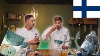 Americans taste delicious Finnish Military Food [upl. by Erodisi]