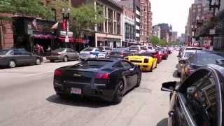 Exotic cars driving in Boston [upl. by Jenette423]