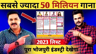 कौन बना नंबर वन देखिए New Song 2023  50 Million List  Pawan Singh  Khesari Lal  Neelkamal Singh [upl. by Buckley725]