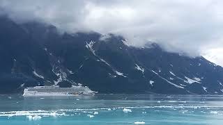 Cruise ship Norwegian Jewel in Hubard Glacier [upl. by Namrehs]