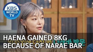 Haena gained 8kg because of Narae Bar Happy Together2019704 [upl. by Ahsyen]