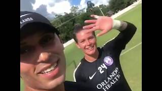 Ashlyn Harris after a good save at practice [upl. by Leumek123]