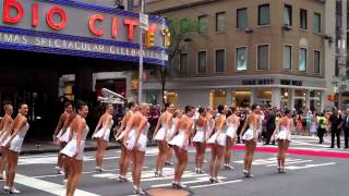 Christmas in August The Rockettes performing on Sixth Avenue NYC this morning [upl. by Atalante]