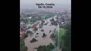 Flooding in Ogulin Croatia 04102024 [upl. by Romie]