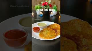 Trending Recipe of Moong Dal Chilla shorts recipe chilla food healthy [upl. by Amalle100]