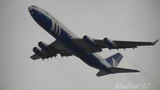 Polet Airlines Ilyushin Il96400T RA96103 takeoff from KIXRJBB Osaka  Kansai RWY 06R [upl. by Safire]