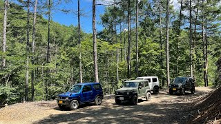 長野県伊那市のロング林道「町道高嶺線」を4台のジムニーで行く [upl. by Hollington]