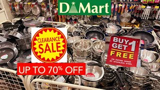 Dmart clearance sale upto 70 off on all kitchen items Flat 50 off on all stainless steel items [upl. by Natsuj]