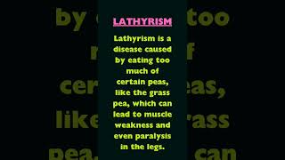 LATHYRISM  लैथिरिज्म  by SHILPA KAUSHIK  HOME SCIENCE HUB tgt pgt ytshots viralvideo shorts [upl. by Sydalg]