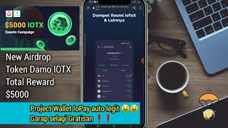 Airdrop terbaru Token Damo IOTX Event Wallet IoPay  Event wallet terbaru legit  Airdrop wallet [upl. by Waltner]