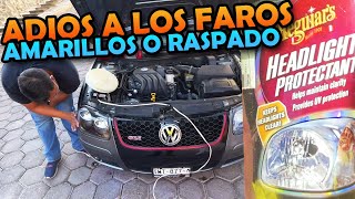 COMO pulir los FAROS de automóvil y QUITAR RASPONES Y MICAS AMARILLAS  LivanderVW [upl. by Basia]