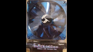 bgears bice 140 3pin Blue LEDs Fan Review Pt 1 [upl. by Idolem]