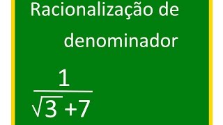 Racionalização de denominador 8 [upl. by Garda253]