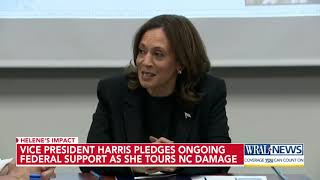 Vice President Harris pledges ongoing federal support as she tours NC damage [upl. by Halfon]