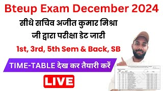 Big Update🔥Bteup Exam Final Date OUT Dec 2024  Bteup Odd Semester Exam Date 2024 Bteup Latest News [upl. by Hirsch]