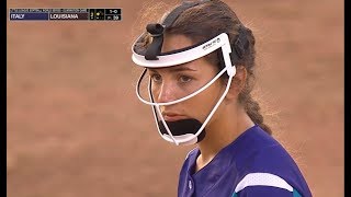 LLWS Softball 2019 Semifinal  Italy vs Louisiana [upl. by Nitsirc]