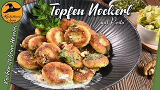 Pikante herzhafte Topfen Nockerl mit Pesto [upl. by Leumel]