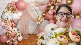 DIY Balloon Garland Circle Arch Backdrop [upl. by Grizel111]