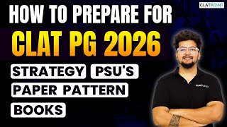 How to Prepare for CLAT PGLLM 2026 Strategy Syllabus New Exam Pattern amp Books  CLAT POINT [upl. by Ferro]