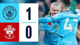 HIGHLIGHTS Man City 10 Southampton  City go top after Haaland goal sees off stubborn Saints [upl. by Cherianne]