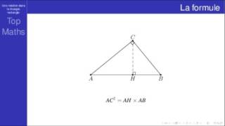 Une formule peu connue mais très utile dans le triangle [upl. by Kcirret400]