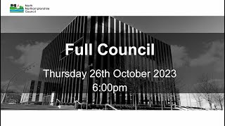 Full Council  26th October 2023 [upl. by Monahon]